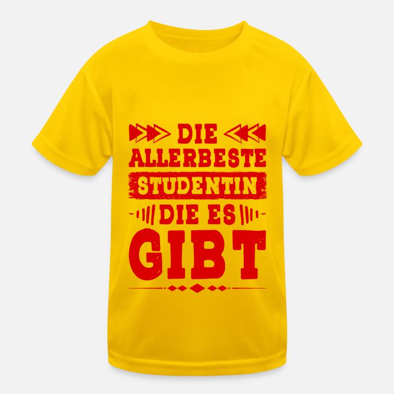 Allerbeste Studentin Kinder Funktions-T-Shirt