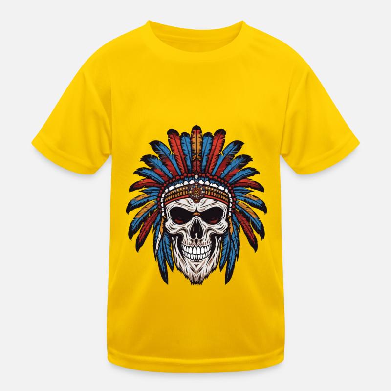 Crâne de chef indien Apache T-shirt sport Enfant