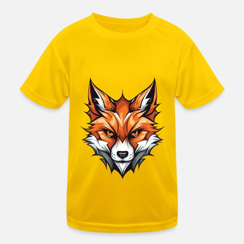 Fuchs Kopf Kinder Funktions-T-Shirt