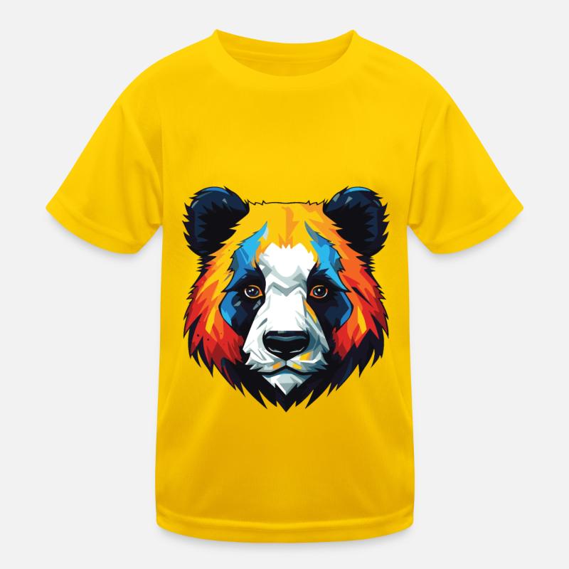 Panda Kopf Kinder Funktions-T-Shirt