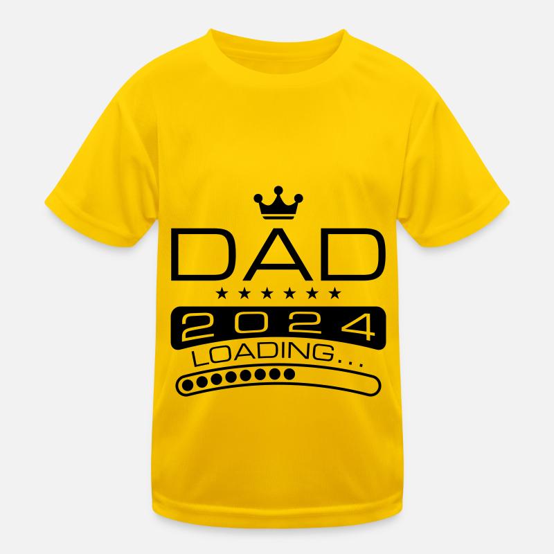 Dad 2024 Loading Papa Kinder Funktions-T-Shirt