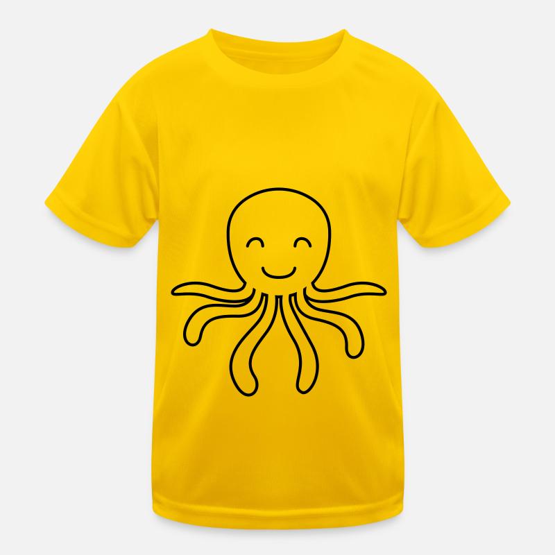 Octopus Comic Animal Kids Functional T-Shirt