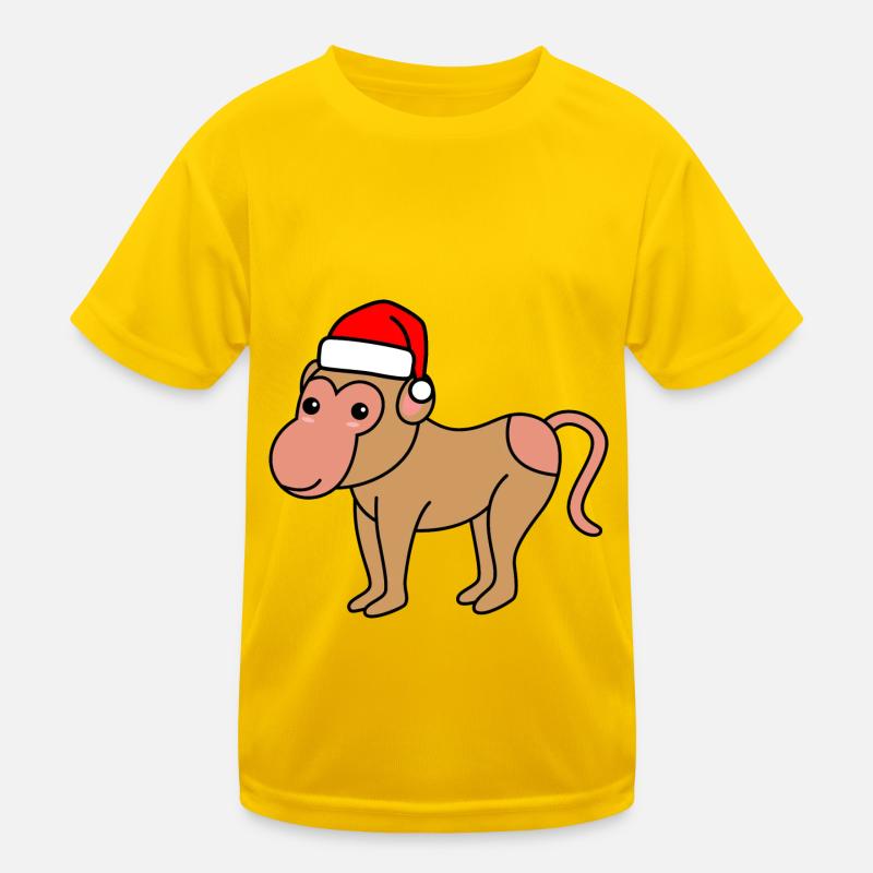 Singe singe Noël Noël T-shirt sport Enfant