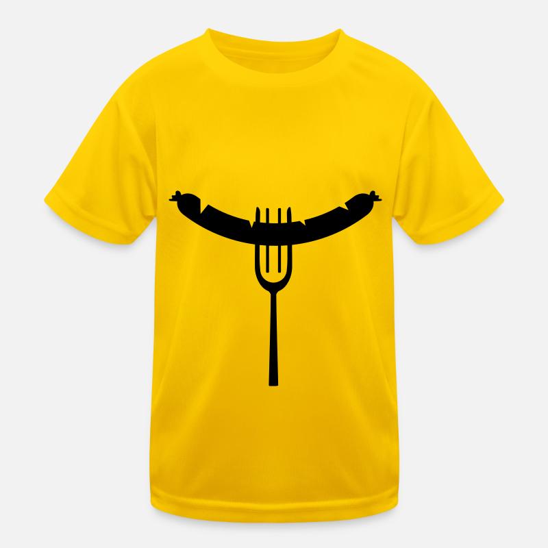 Wurst Gabel Kinder Funktions-T-Shirt