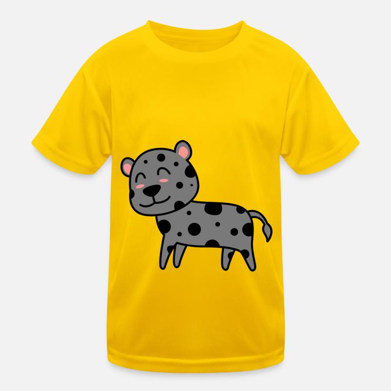 Leopard Comic Tier Kinder Funktions-T-Shirt