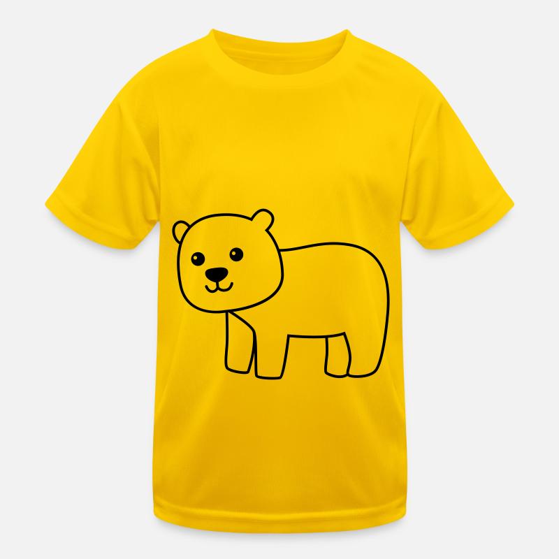 Eisbär Comic Tier Kinder Funktions-T-Shirt