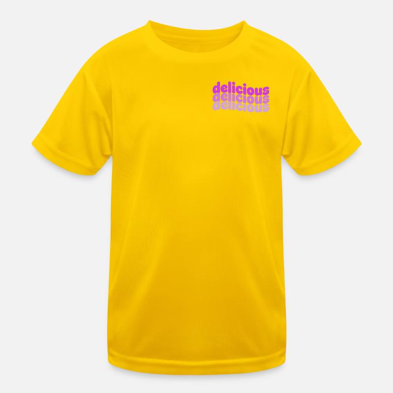 Delicious Typo Gradient Pattern Kids Functional T-Shirt