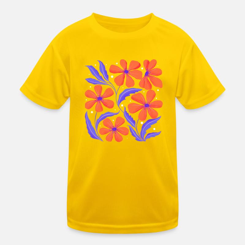 Floral Decor. Customizable Kids Functional T-Shirt