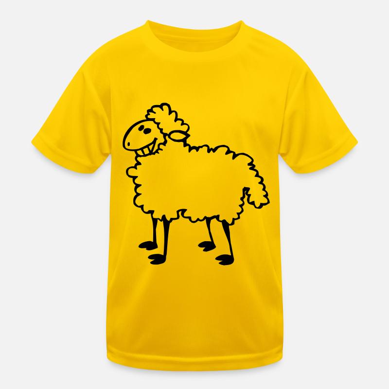 Sheep - Kids Functional T-Shirt - egg yellow