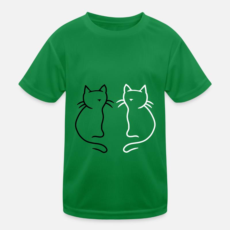 80er 90er Retro Katzen Kätzchen Katze Kinder Kinder Funktions-T-Shirt