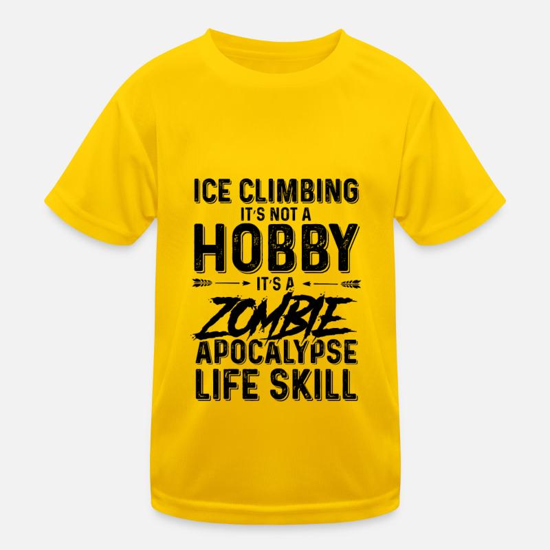 Ice climbing mountains climbing Kids Functional T-Shirt