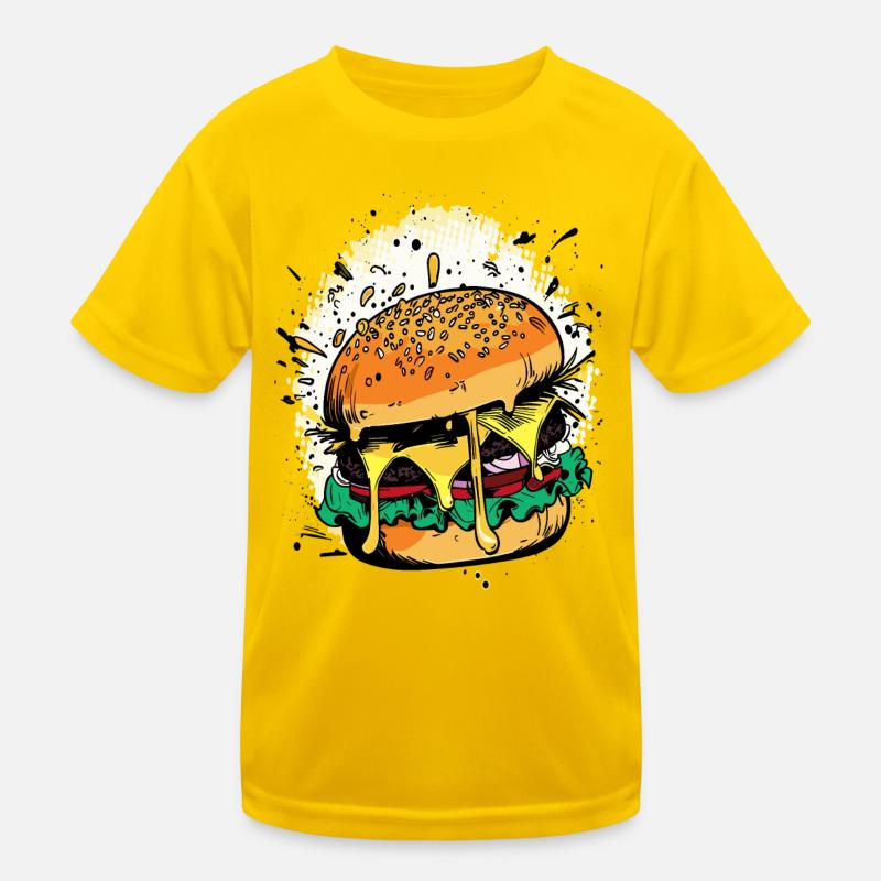 Cheeseburger Comic Burger Kinder Funktions-T-Shirt