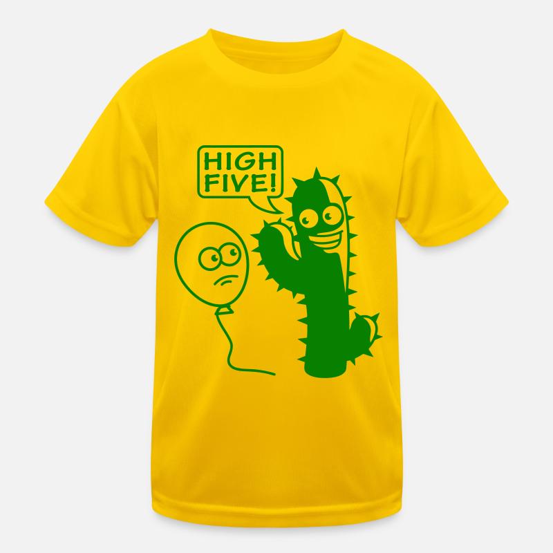 Cactus ballon High Five salutation pointes Fun T-shirt sport Enfant