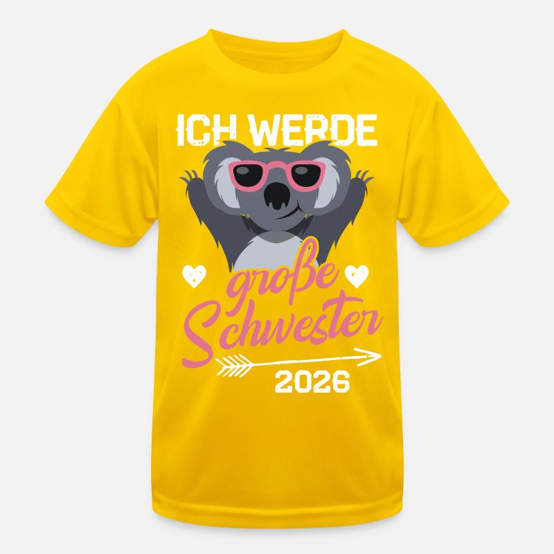 Ich Werde Große Schwester 2026 - Schwangerschaft  Kinder Funktions-T-Shirt