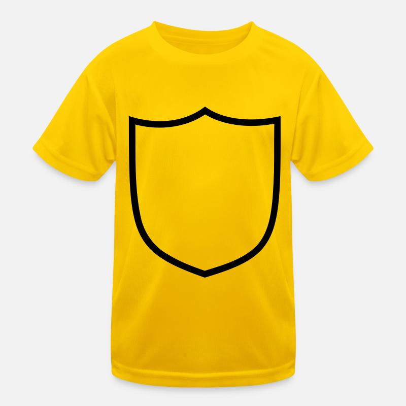Wappen leer Vorlage Schild Abzeichen Logo Kinder Funktions-T-Shirt
