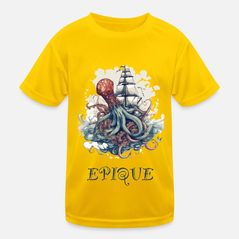 Octopus Combat Kids Functional T-Shirt