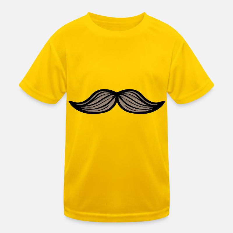 Bart Vollbart Schnautzer Gesichtsbehaarung Haar Kinder Funktions-T-Shirt