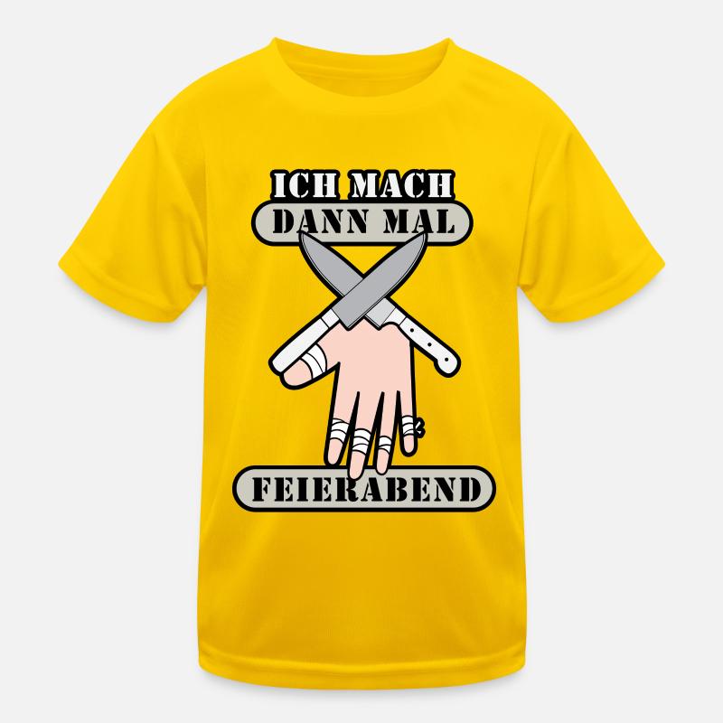 Ich mach dann mal feierabend Metzger Fleischer Kinder Funktions-T-Shirt