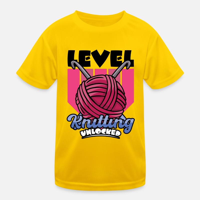 Level Knitting Unlocked Kinder Funktions-T-Shirt
