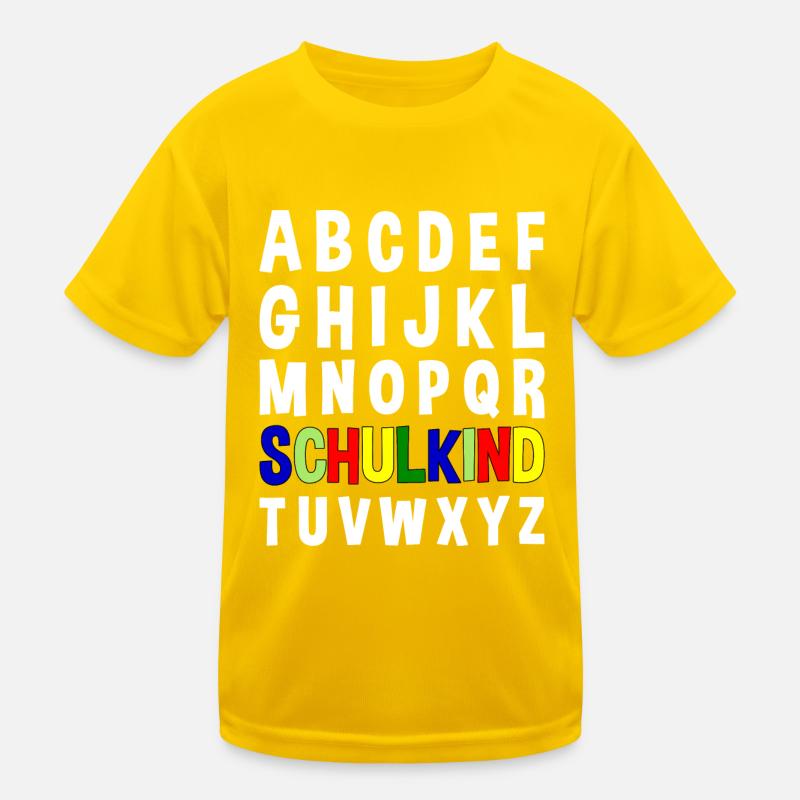 Schulkind ABC Kinder Funktions-T-Shirt