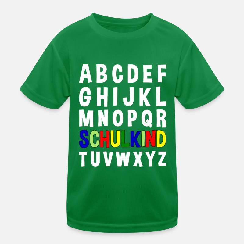 Schulkind ABC Kinder Funktions-T-Shirt