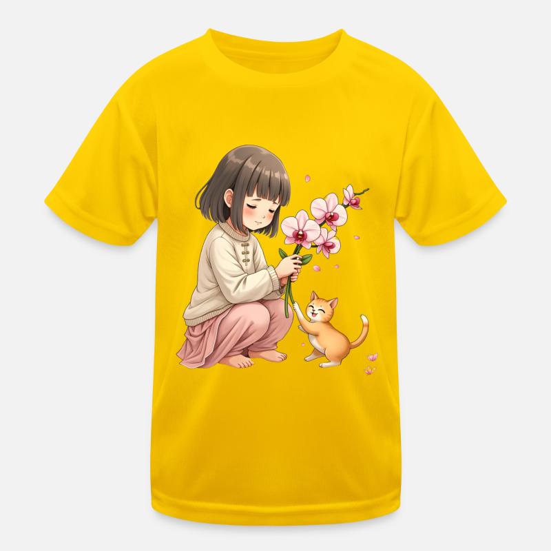 Un moment avec le chat T-shirt sport Enfant