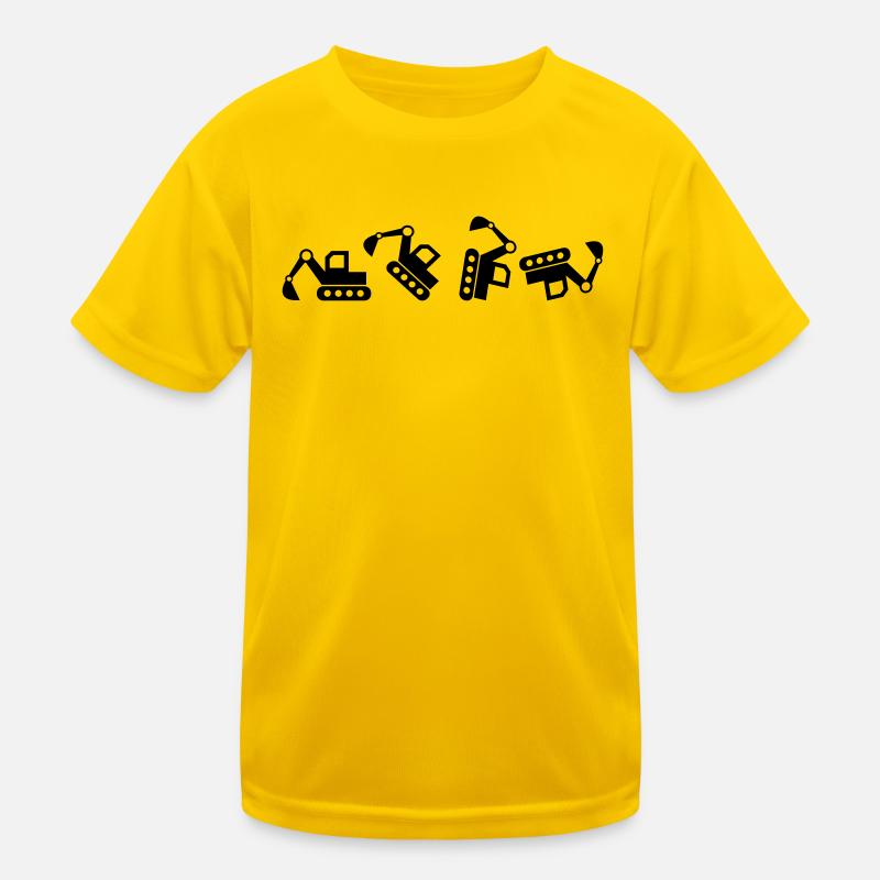 Bagger Baggerfahrer baggern Bauarbeiter Geschenk Kinder Funktions-T-Shirt