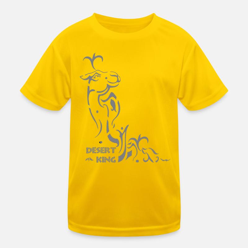 Kamel - Kinder Funktions-T-Shirt - Eigelb