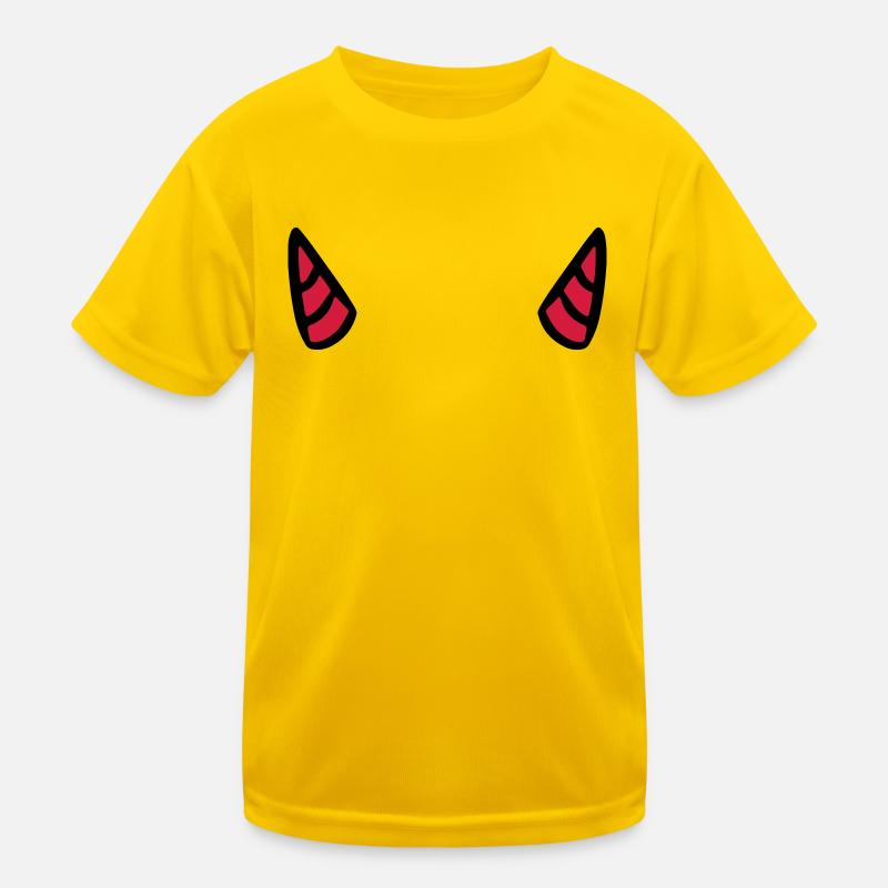 Teufelshörner teuflisch Teufel devil horn evil Kinder Funktions-T-Shirt