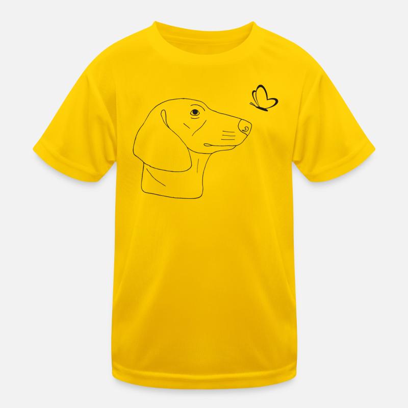 Dackel Kinder Funktions-T-Shirt