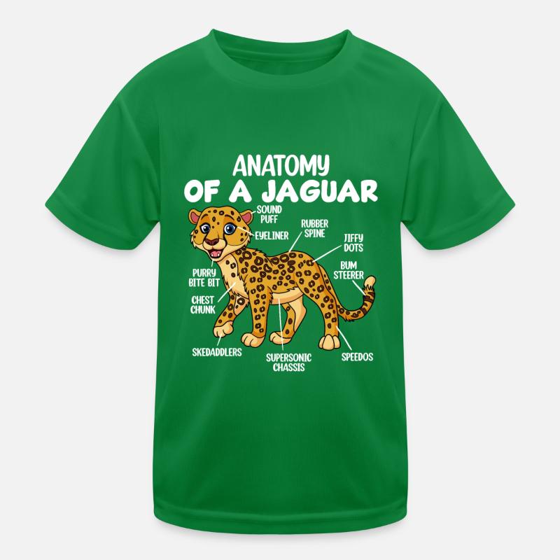 Anatomie eines Jaguars Kinder Funktions-T-Shirt
