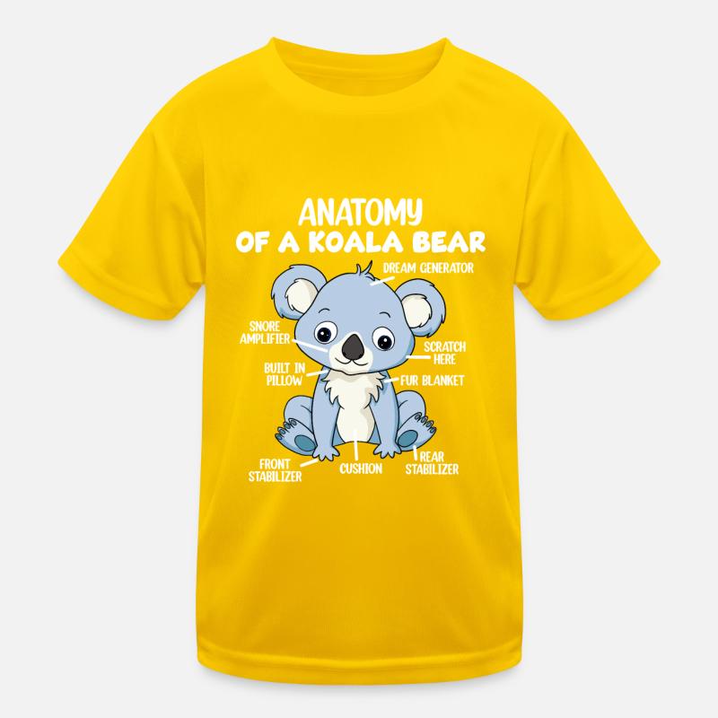 Anatomie eines Koala-Bären Kinder Funktions-T-Shirt