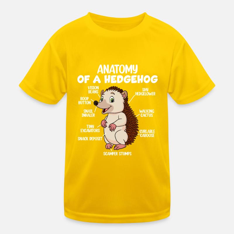 Anatomie eines Igels Kinder Funktions-T-Shirt