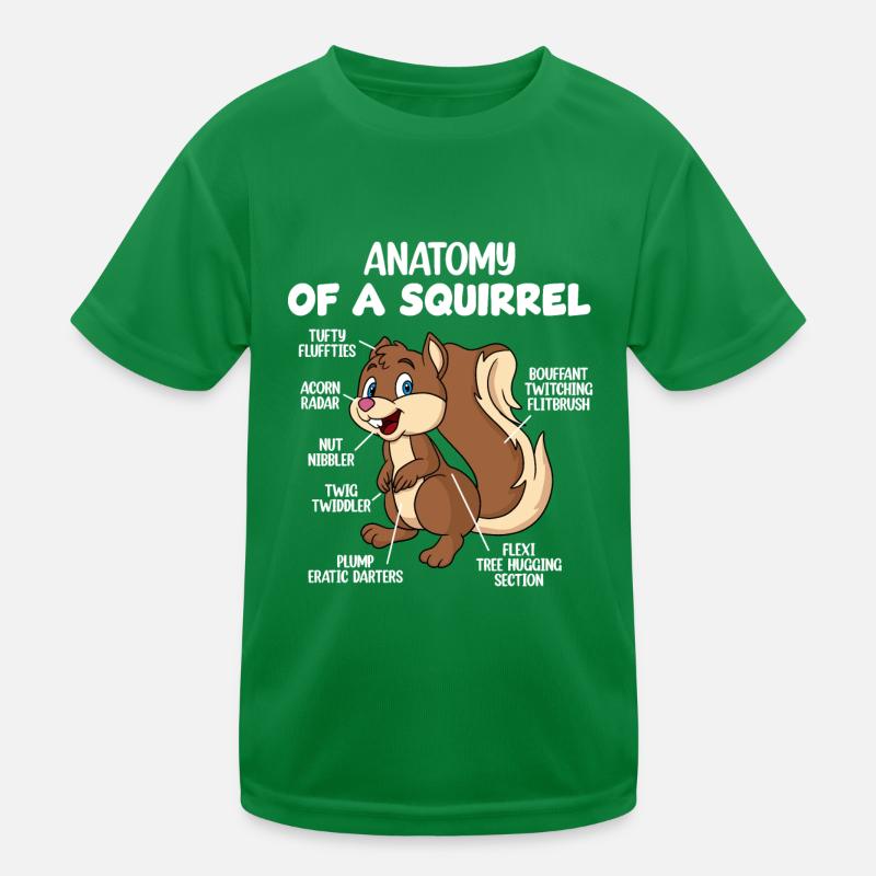 Anatomie eines Eichhörnchens Kinder Funktions-T-Shirt