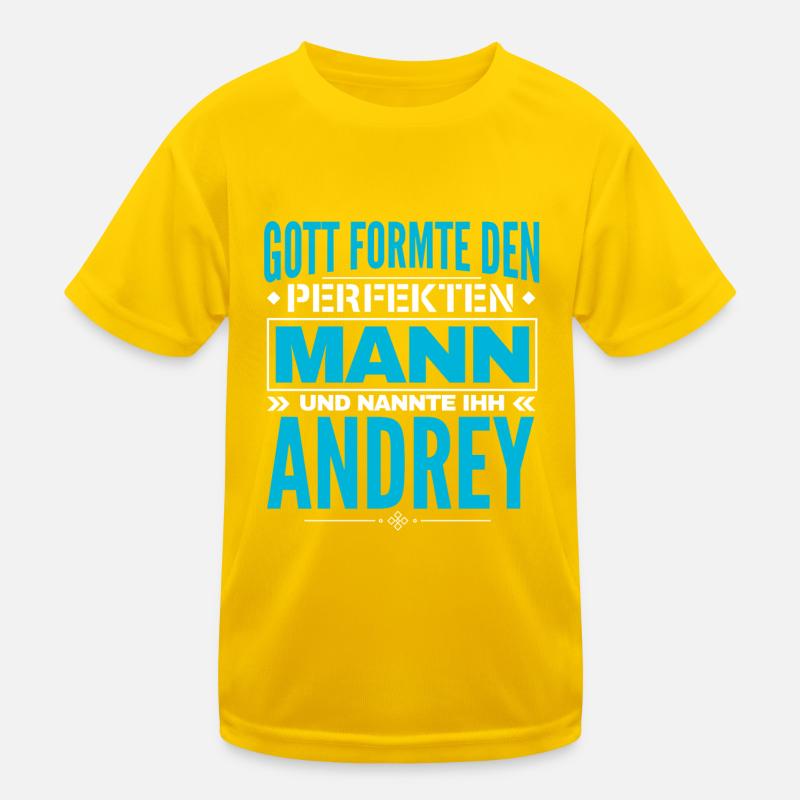 Andrey Name Design Kinder Funktions-T-Shirt