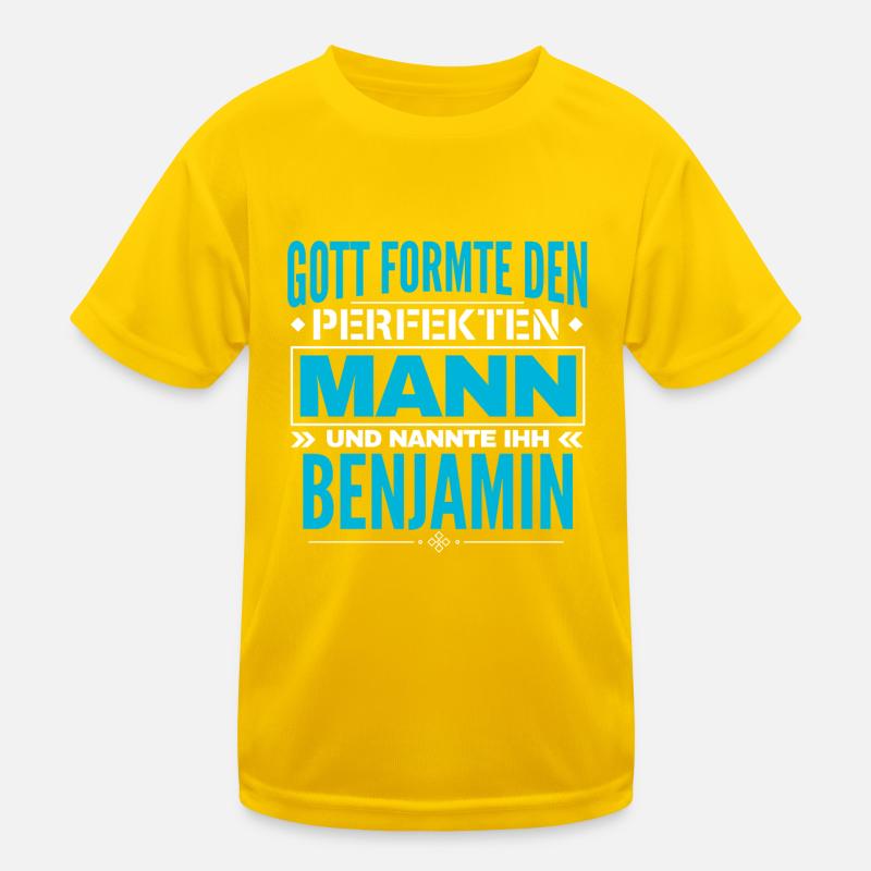 Benjamin Name Design Kinder Funktions-T-Shirt