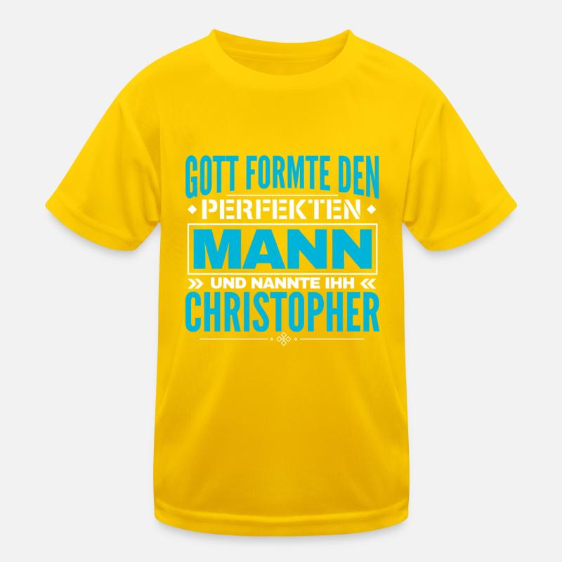 Christopher Name Design Kinder Funktions-T-Shirt
