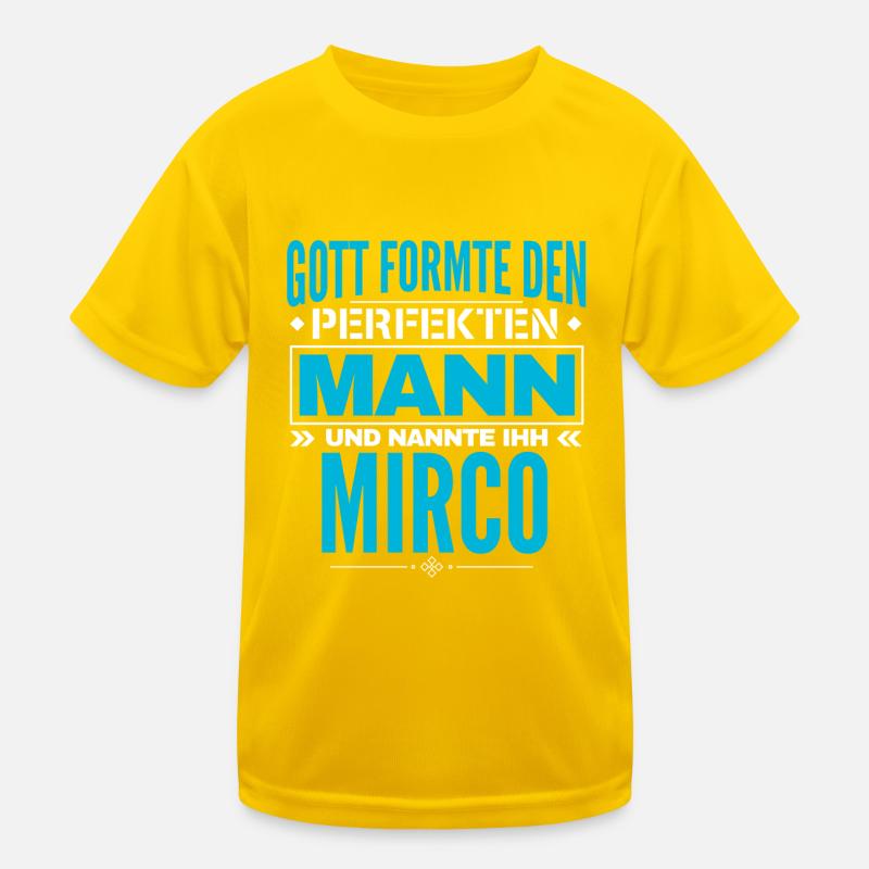 Mirco Name Design Kinder Funktions-T-Shirt