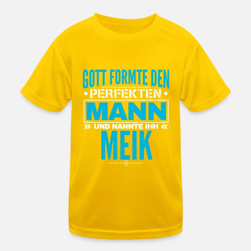 Meik Name Design Kinder Funktions-T-Shirt