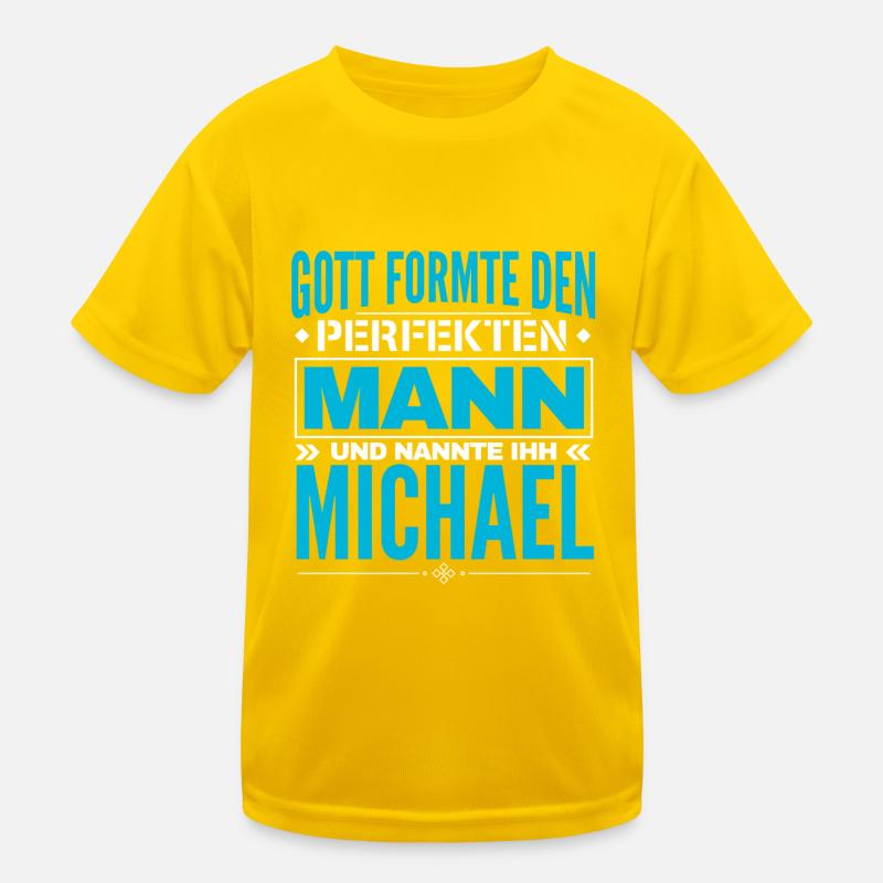 Michael Name Design Kinder Funktions-T-Shirt