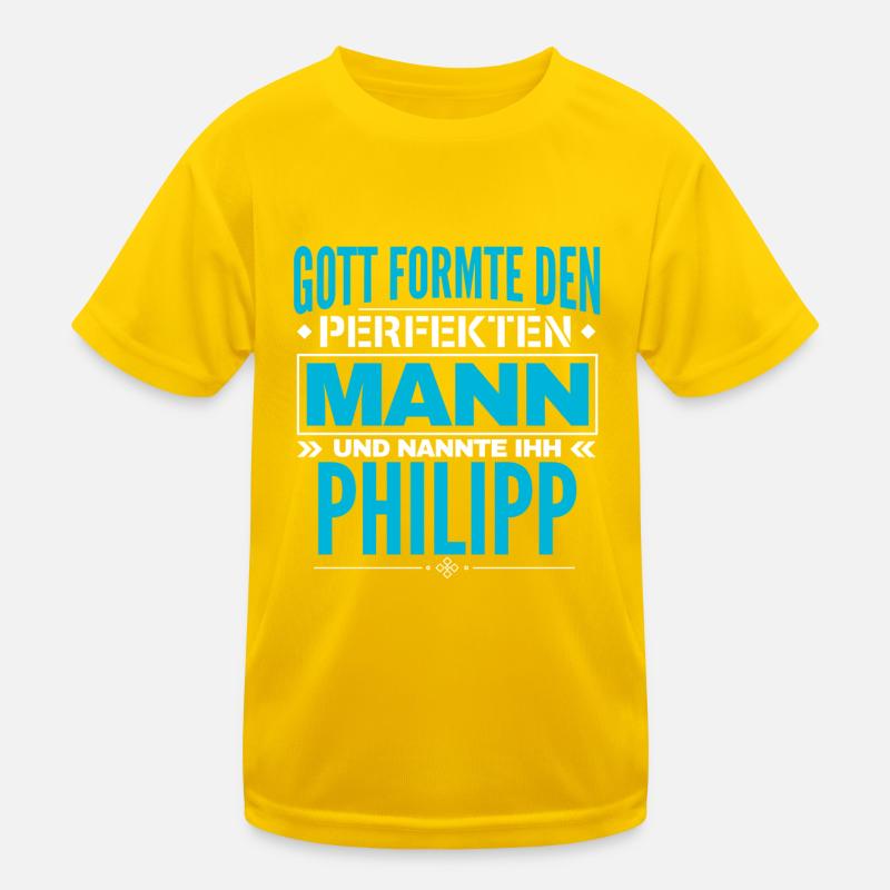 Philipp Name Design Kinder Funktions-T-Shirt
