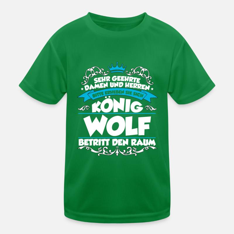 Wolf Name Design Kinder Funktions-T-Shirt