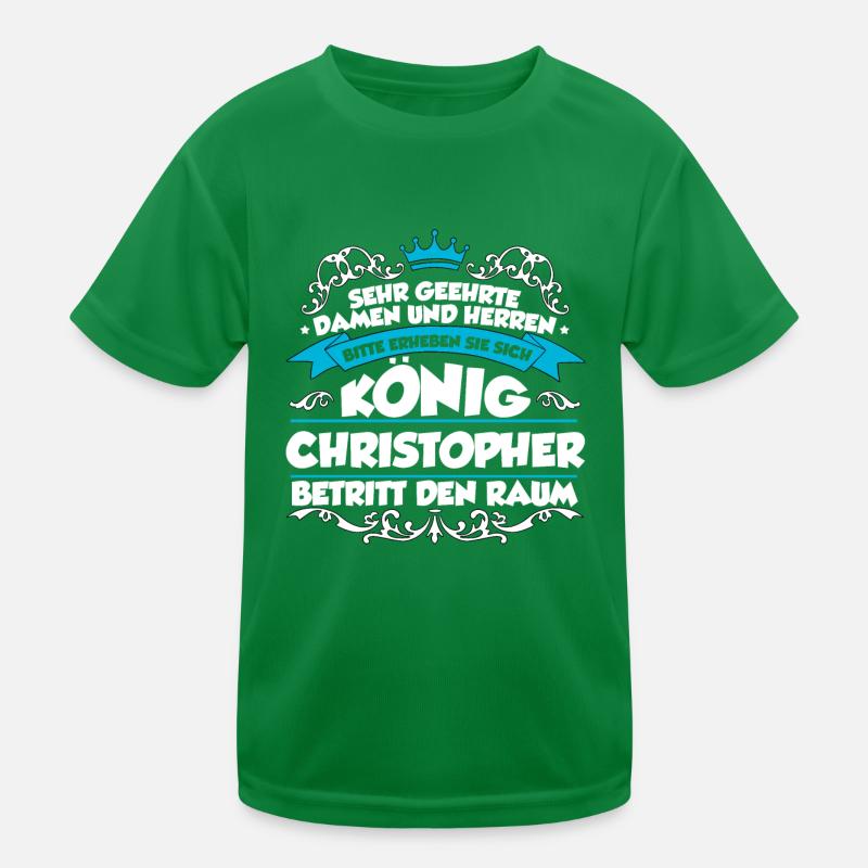 Christopher Name Design Kinder Funktions-T-Shirt