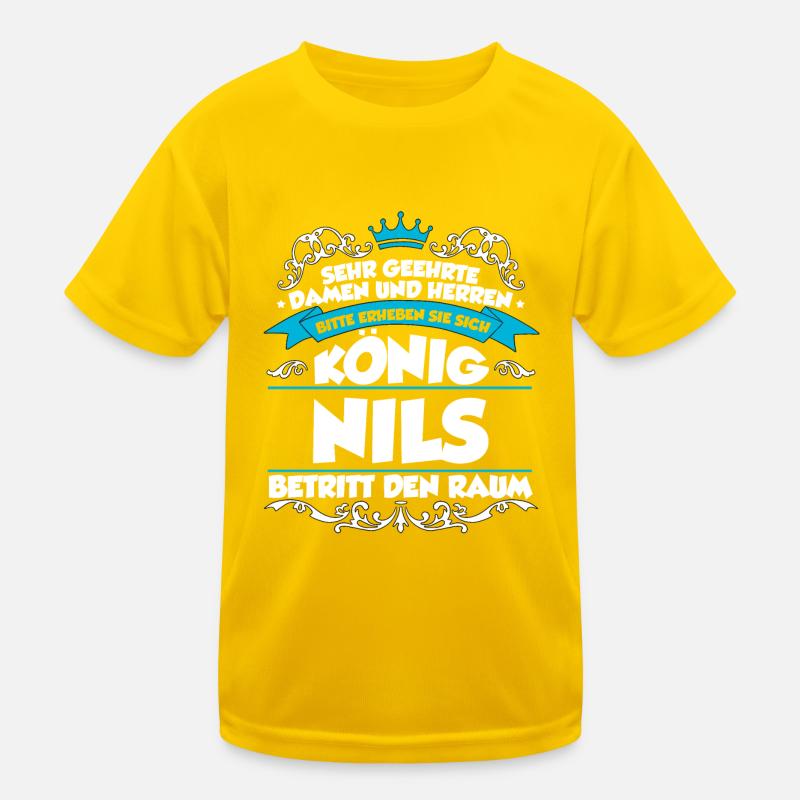 Nils Name Design Kinder Funktions-T-Shirt
