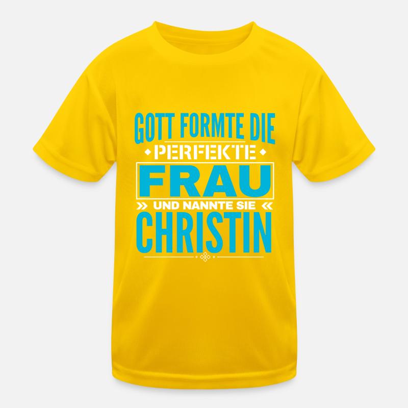 Conception du nom Christin T-shirt sport Enfant