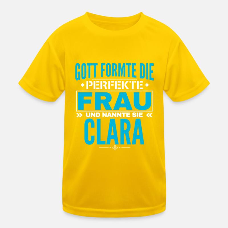 Clara Name Design Kinder Funktions-T-Shirt