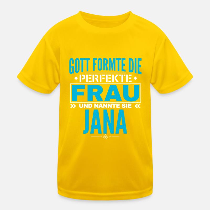 Jana Name Design Kids Functional T-Shirt