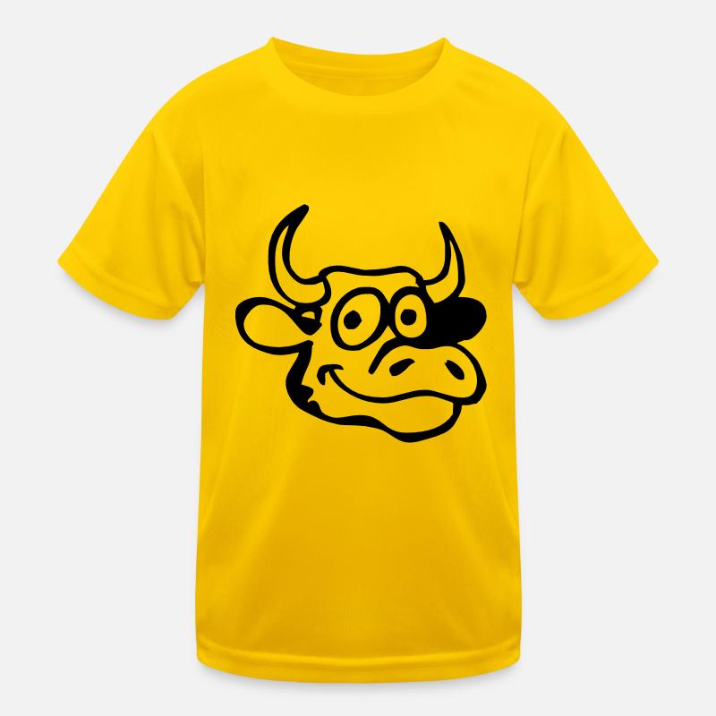kuh kopf Kinder Funktions-T-Shirt