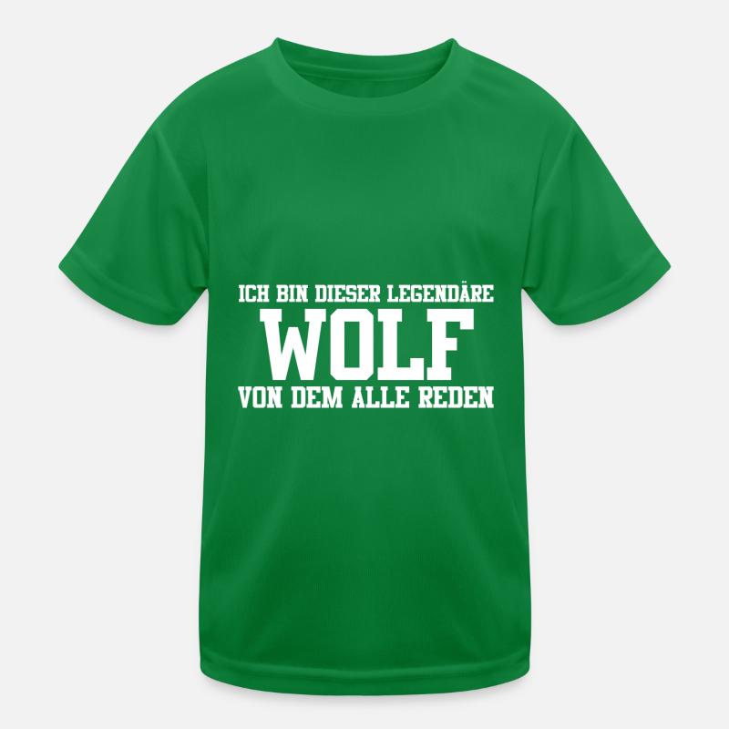 Wolf Name Design Kinder Funktions-T-Shirt