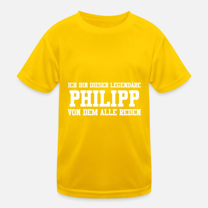 Philipp Name Design Kinder Funktions-T-Shirt